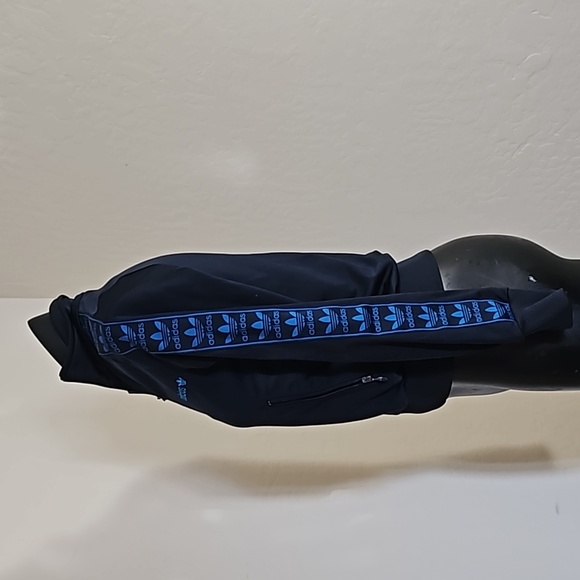 Adidas Dark Blue Turquoise Zip Up Jacket Sz. S - Picture 6 of 13